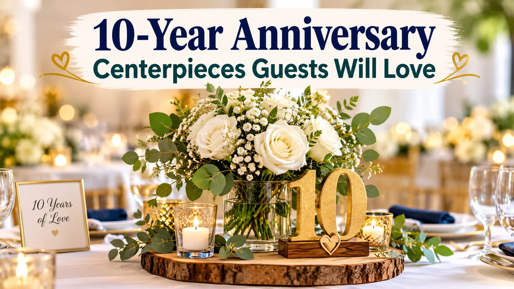 10-Year Anniversary Centerpieces Guests Will Love