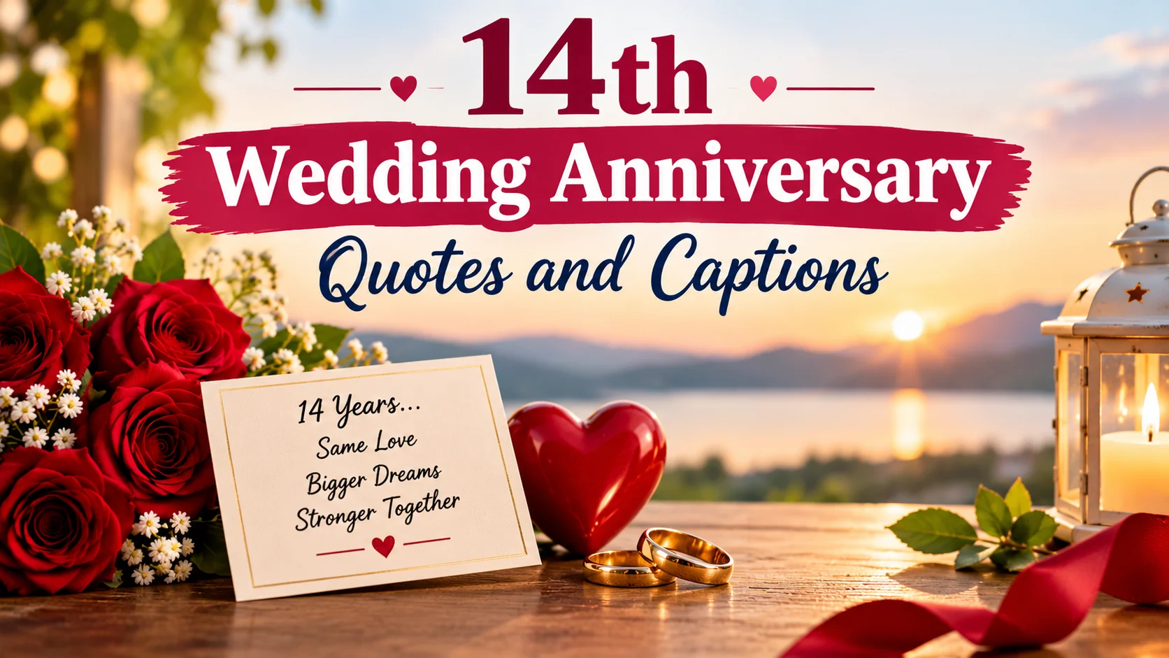 14th Wedding Anniversary Quotes and Captions